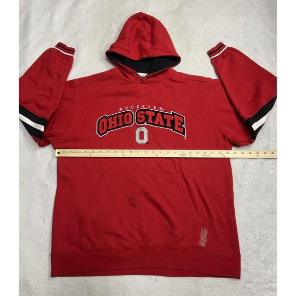 Vintage Lee Sport Ohio State Buckeyes Red Hoodie Sweatshirt Men’s Size Medium - Picture 5 of 8